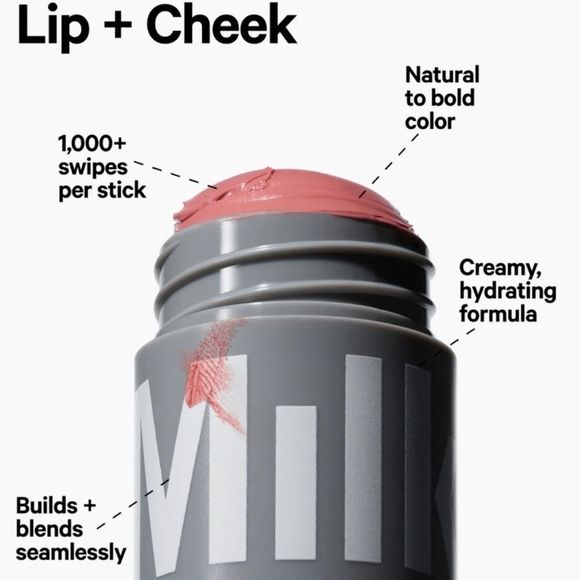 🌷2/$30 Milk Makeup FLIP (True red) Lip + Cheek Cream Color New Full Size - Picture 11 of 13